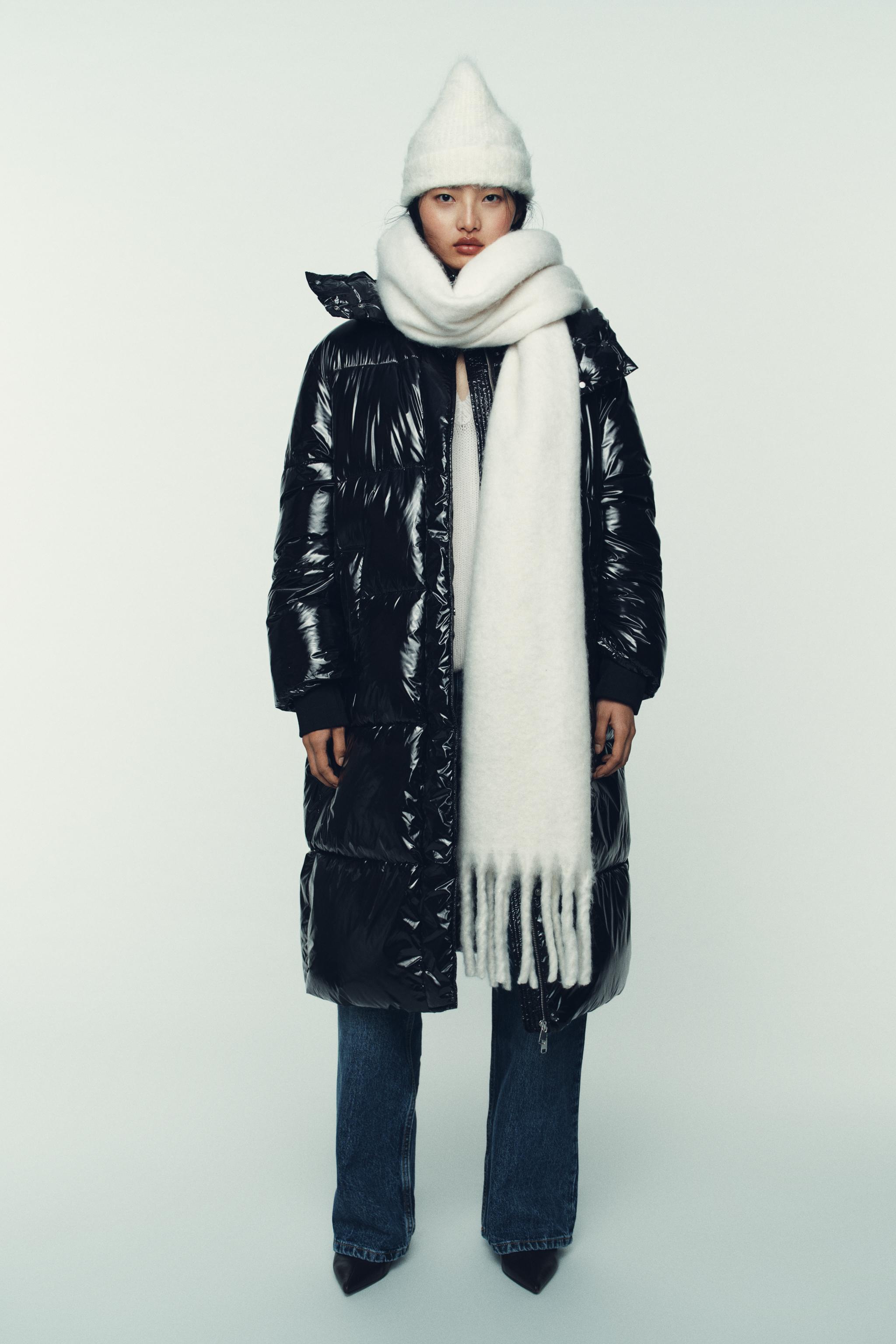 LONG SHINY EFFECT ANORAK - Black | ZARA United States