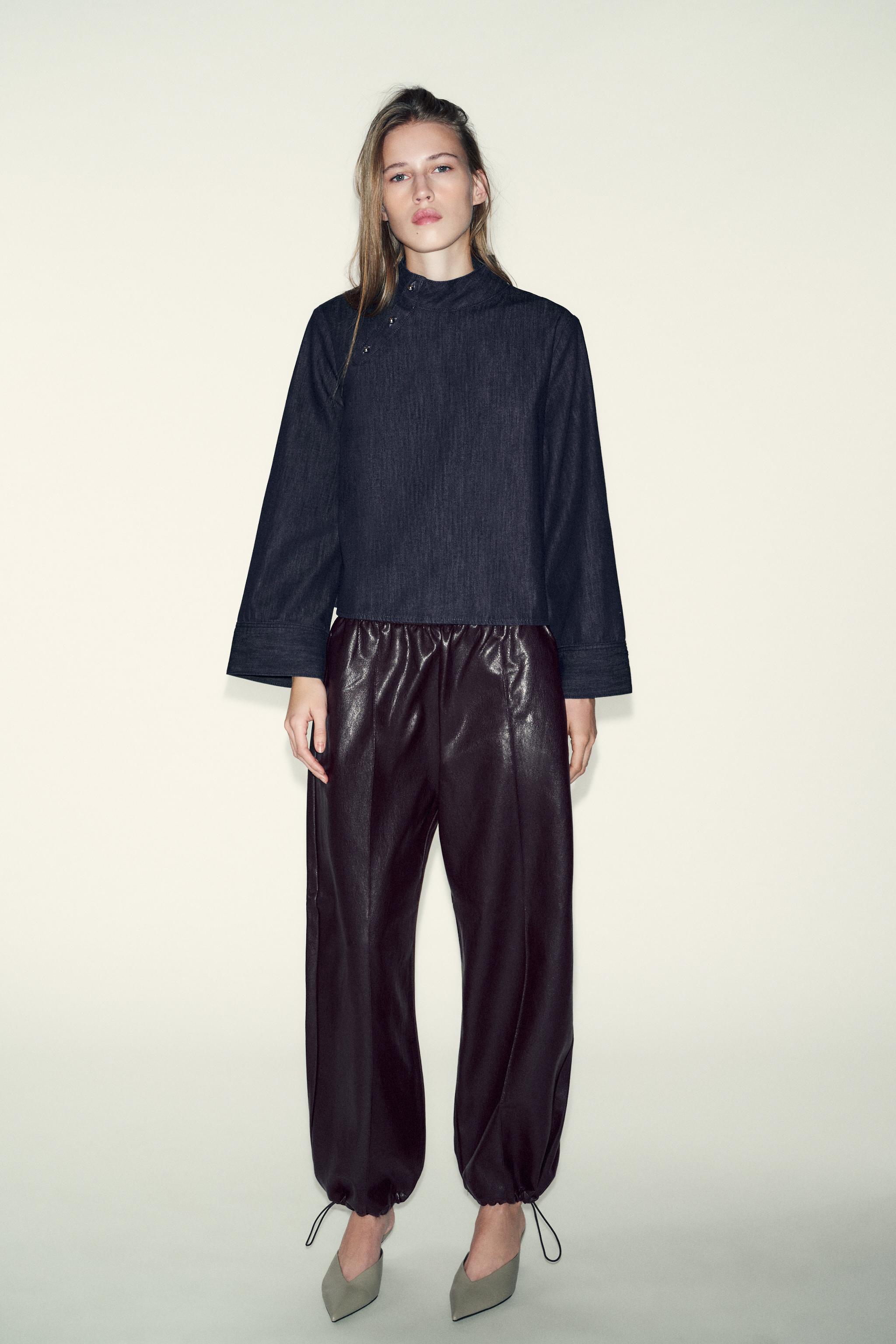 Z1975 ハイネックデニムシャツ - インディゴブルー | ZARA Japan / 日本