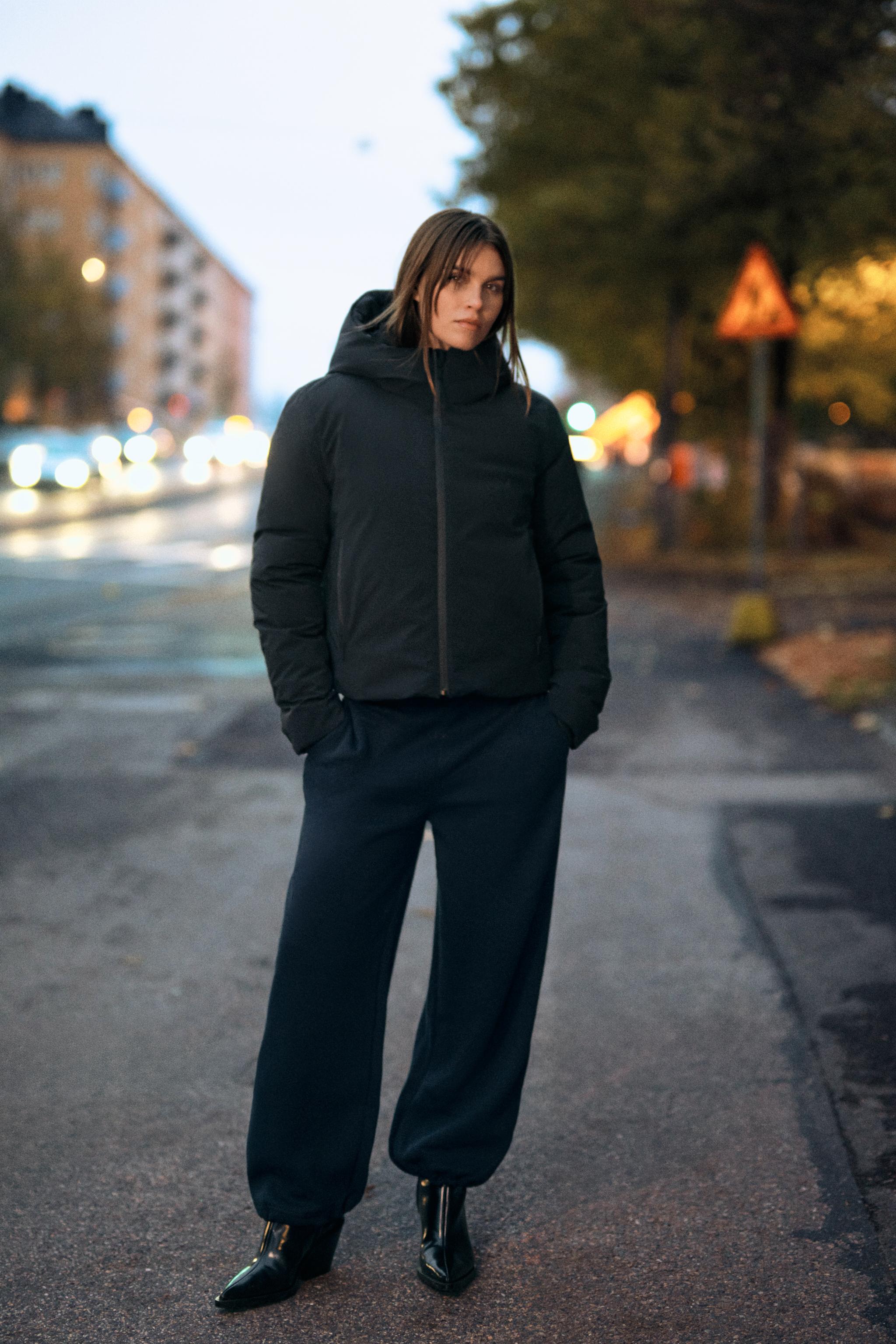 WATER REPELLENT WINDPROOF HOODIE ANORAK - Black | ZARA United States