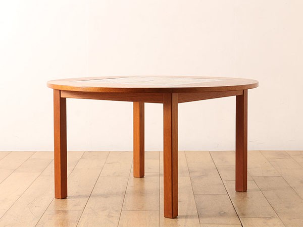 Lloyd's Antiques Real Antique Tiled Round Coffee Table / ロイズ