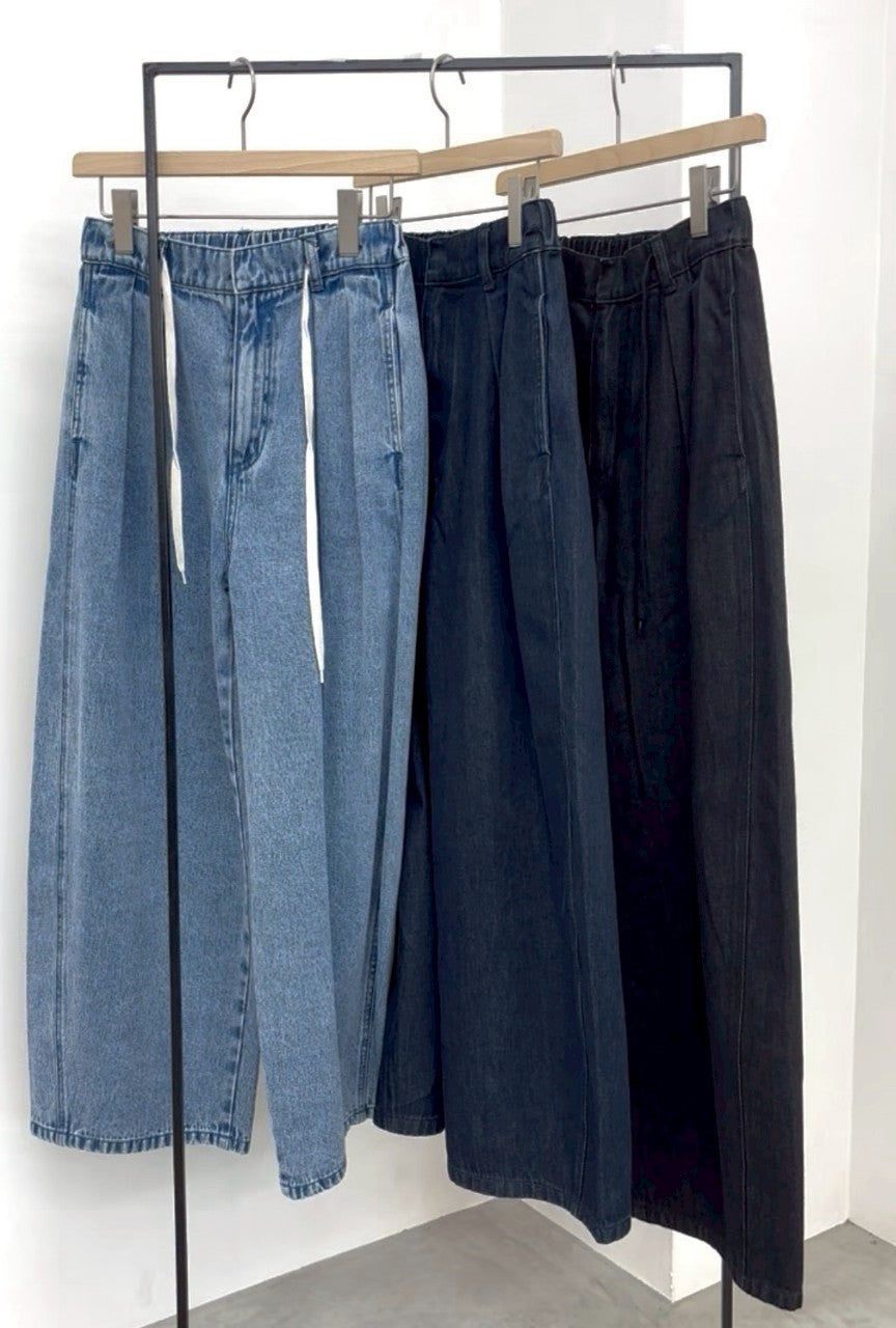 CLOCHE】タックデニムパンツ/612-86502 622-86502