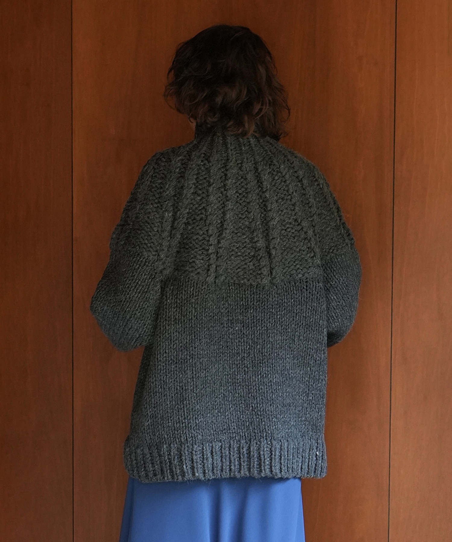 CHUNKY CABLE HAND KNIT TOPS(1 GREY): CLANE: WOMENS｜ STUDIOUS